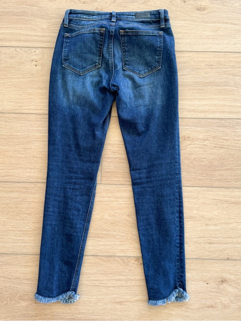 Miss Me Dark Wash Ankle Skinny with Frayed Hem - Picture 2 of 4